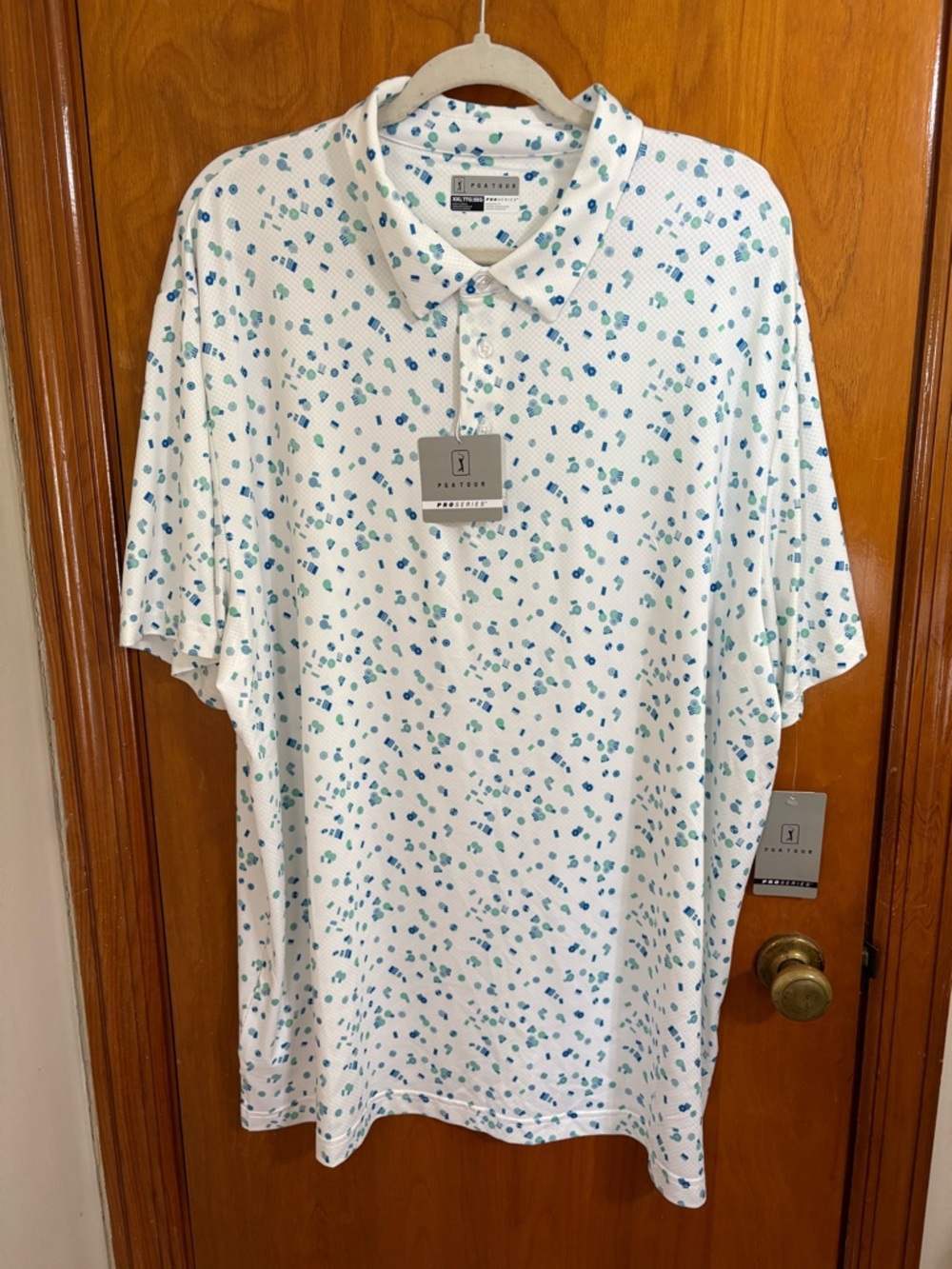 NWT Men’s PGA Golf Tour Athletic Fit Geo Print XXL